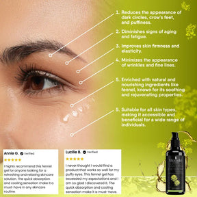 Cooling Eye Serum with Fennel Extract - Vitavelle Cosmetics USA