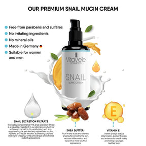 Snail Mucin Cream - Vitavelle Cosmetics USA